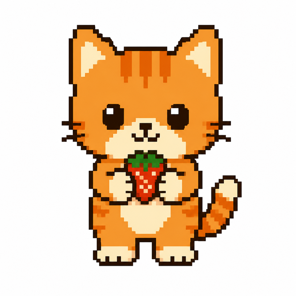 草莓橘猫模板预览